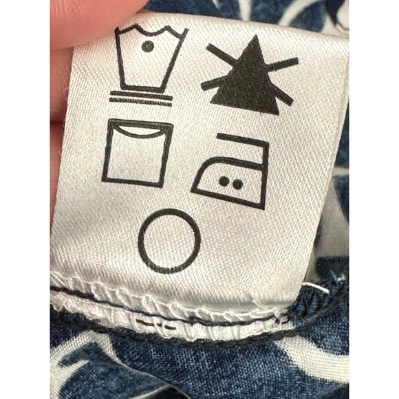 Escapada blue white tropical print romper size medium - Picture 6 of 12